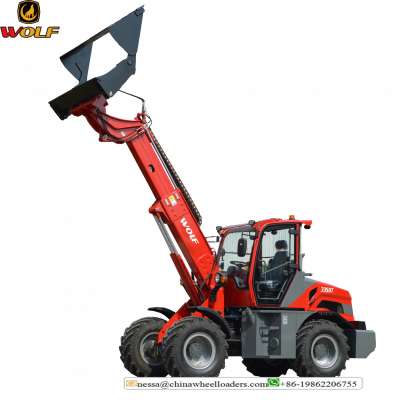 Wolf loader  telescopic loader with 4 in 1 bucket for farm